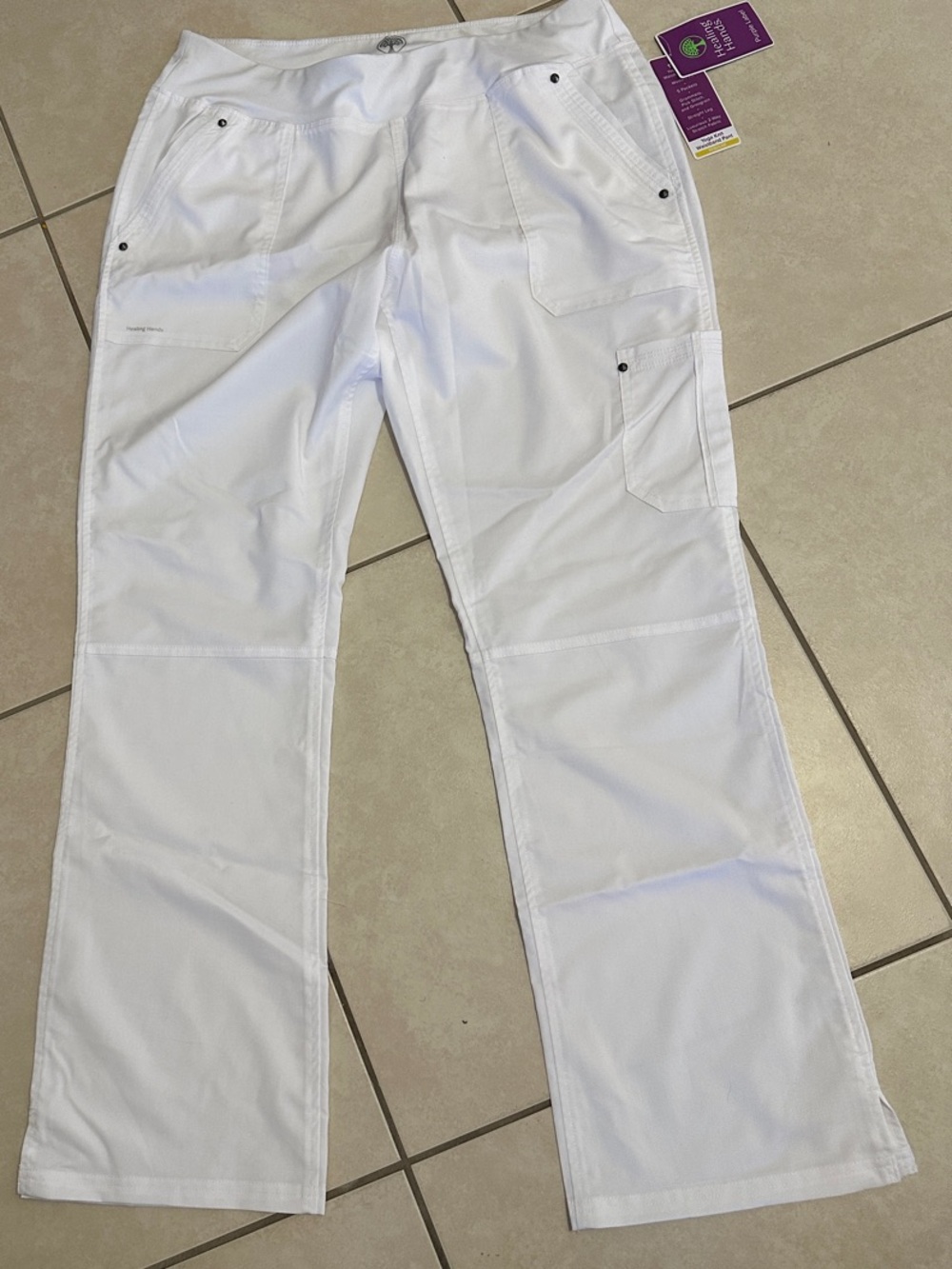 healing hands White Men's Cargo Scrub Pants